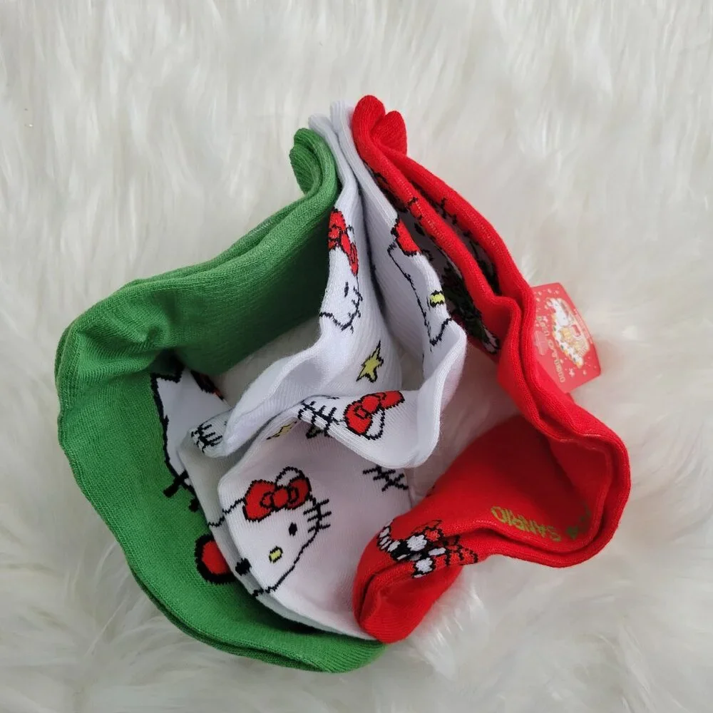 Hello Kitty Christmas Mid-Crew Socks